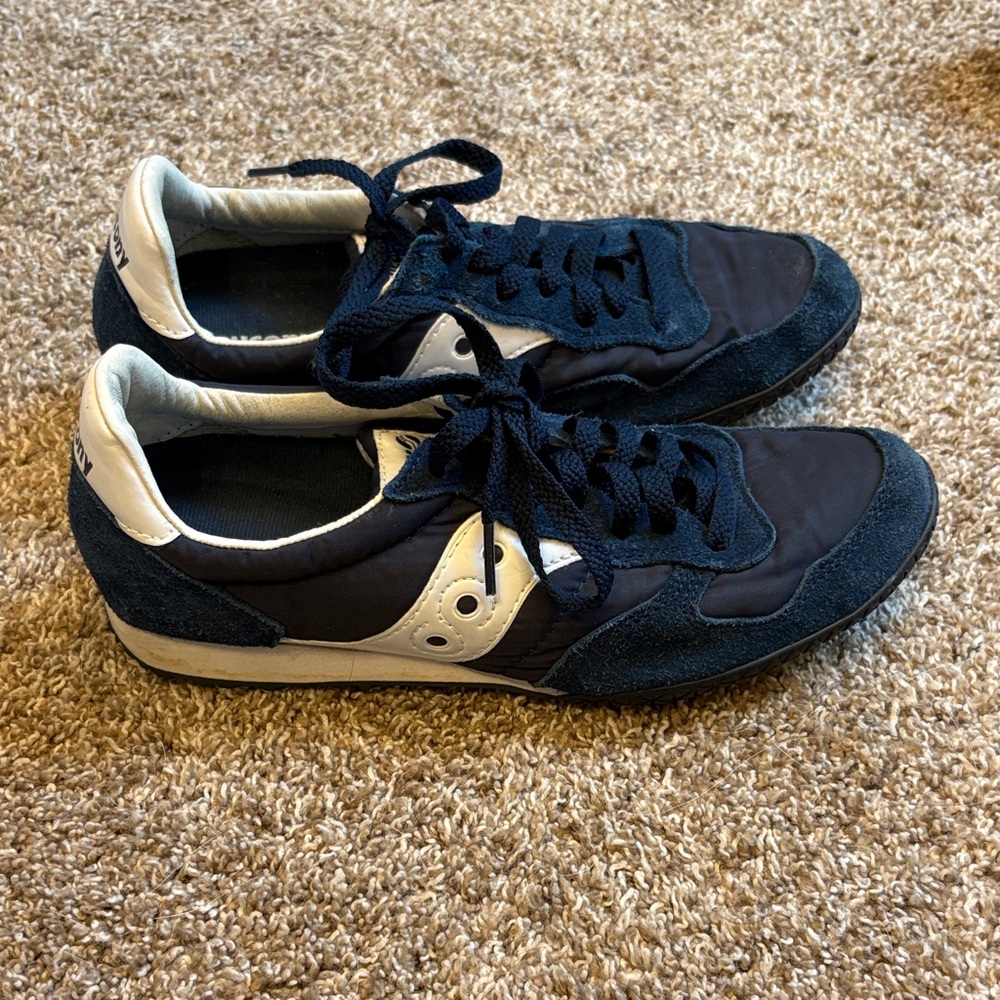 Saucony Navy and White Athletic Shoes